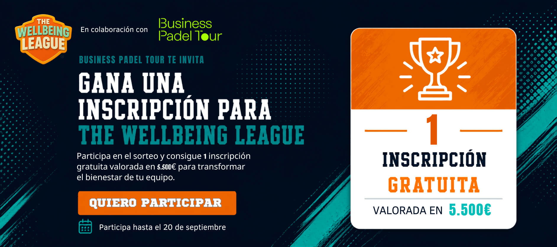 business padel tour y the wellbeing league just wellness